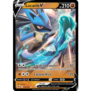 Rare Holo V Lucario V 78/189 Pokemon TCG Sword & Shield Astral Radiance