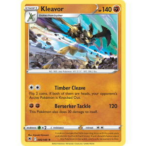 Rare Holo Kleavor 86/189 Pokemon TCG Sword & Shield Astral Radiance