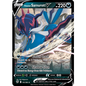 Rare Holo V Hisuian Samurott V 101/189 Pokemon TCG Sword & Shield Astral Radiance