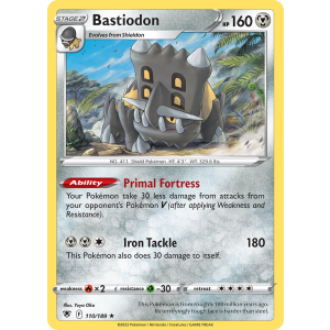 Rare Holo Bastiodon 110/189 Pokemon TCG Sword & Shield Astral Radiance