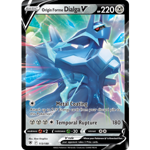 Rare Holo V Origin Forme Dialga V 113/189 Pokemon TCG Sword & Shield Astral Radiance