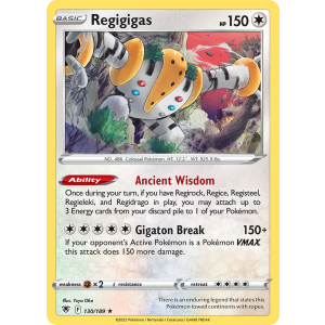 Rare Holo Regigigas 130/189 Pokemon TCG Sword & Shield Astral Radiance