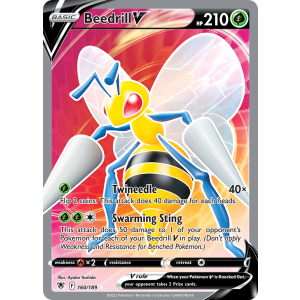 Rare Ultra Beedrill V 160/189 Pokemon TCG Sword & Shield Astral Radiance