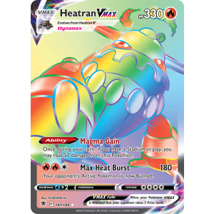 Rare Rainbow Heatran VMAX 191/189 Pokemon TCG Sword & Shield Astral Radiance