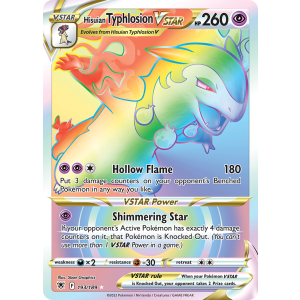 Rare Rainbow Hisuian Typhlosion VSTAR 193/189 Pokemon TCG Sword & Shield Astral Radiance