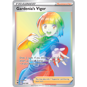 Rare Rainbow Gardenia's Vigor 202/189 Pokemon TCG Sword & Shield Astral Radiance