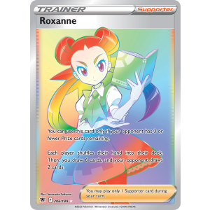 Rare Rainbow Roxanne 206/189 Pokemon TCG Sword & Shield Astral Radiance