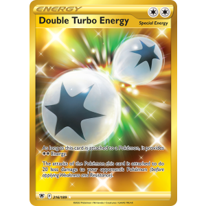 Rare Secret Double Turbo Energy 216/189 Pokemon TCG Sword & Shield Astral Radiance