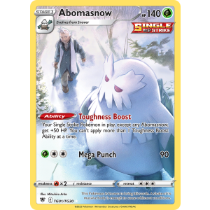 Trainer Gallery Rare Holo Abomasnow TG01/30 Pokemon TCG Sword & Shield Astral Radiance Trainer Gallery