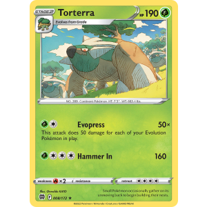 Rare Holo Torterra 8/172 Pokemon TCG Sword & Shield Brilliant Stars