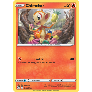 Chimchar 24/172 Pokemon TCG Sword & Shield Brilliant Stars