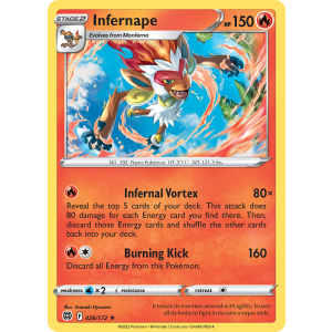 Rare Holo Infernape 26/172 Pokemon TCG Sword & Shield Brilliant Stars