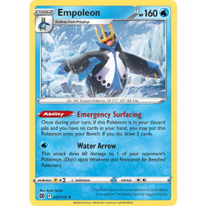 Rare Holo Empoleon 37/172 Pokemon TCG Sword & Shield Brilliant Stars