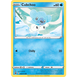 Cubchoo 42/172 Pokemon TCG Sword & Shield Brilliant Stars