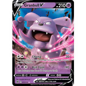 Rare Holo V Granbull V 57/172 Pokemon TCG Sword & Shield Brilliant Stars