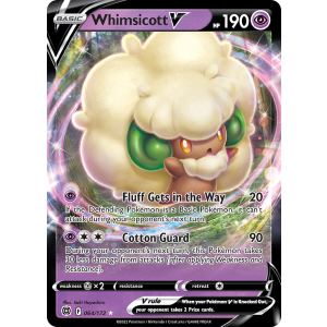 Rare Holo V Whimsicott V 64/172 Pokemon TCG Sword & Shield Brilliant Stars