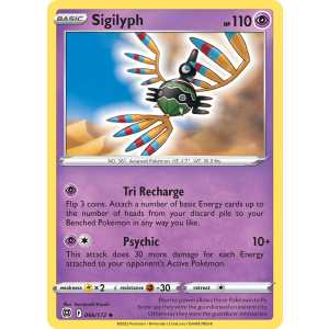 Sigilyph 66/172 Pokemon TCG Sword & Shield Brilliant Stars