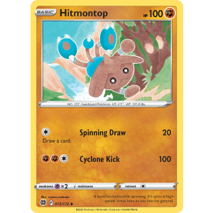 Hitmontop 72/172 Pokemon TCG Sword & Shield Brilliant Stars