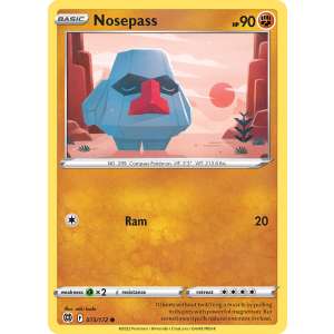 Nosepass 73/172 Pokemon TCG Sword & Shield Brilliant Stars