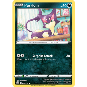 Purrloin 90/172 Pokemon TCG Sword & Shield Brilliant Stars