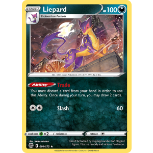 Liepard 91/172 Pokemon TCG Sword & Shield Brilliant Stars