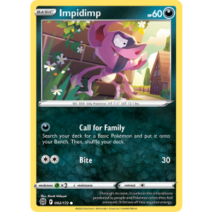 Impidimp 92/172 Pokemon TCG Sword & Shield Brilliant Stars