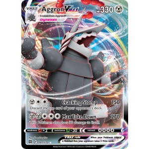 Rare Holo VMAX Aggron VMAX 97/172 Pokemon TCG Sword & Shield Brilliant Stars