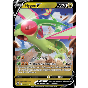 Rare Holo V Flygon V 106/172 Pokemon TCG Sword & Shield Brilliant Stars