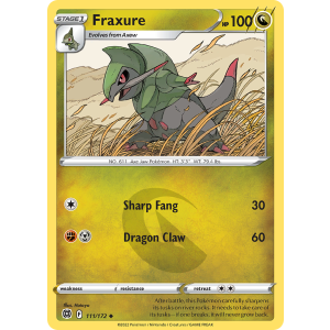 Fraxure 111/172 Pokemon TCG Sword & Shield Brilliant Stars