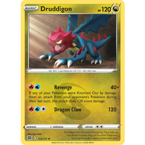 Druddigon 113/172 Pokemon TCG Sword & Shield Brilliant Stars