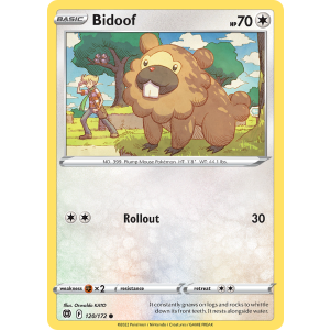 Bidoof 120/172 Pokemon TCG Sword & Shield Brilliant Stars