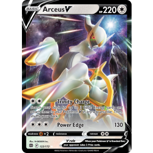 Rare Holo V Arceus V 122/172 Pokemon TCG Sword & Shield Brilliant Stars