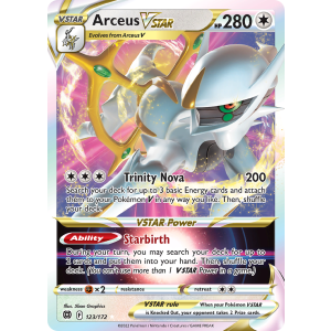 Rare Holo VSTAR Arceus VSTAR 123/172 Pokemon TCG Sword & Shield Brilliant Stars