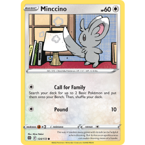 Minccino 124/172 Pokemon TCG Sword & Shield Brilliant Stars