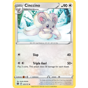 Cinccino 125/172 Pokemon TCG Sword & Shield Brilliant Stars