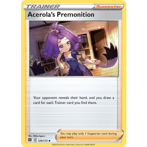 Acerola's Premonition 129/172 Pokemon TCG Sword & Shield Brilliant Stars