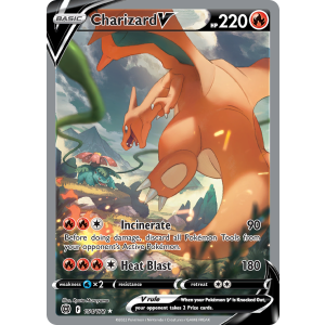 Rare Ultra Charizard V 154/172 Pokemon TCG Sword & Shield Brilliant Stars