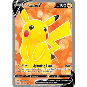 Rare Ultra Pikachu V 157/172 Pokemon TCG Sword & Shield Brilliant Stars