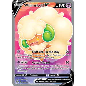 Rare Ultra Whimsicott V 160/172 Pokemon TCG Sword & Shield Brilliant Stars