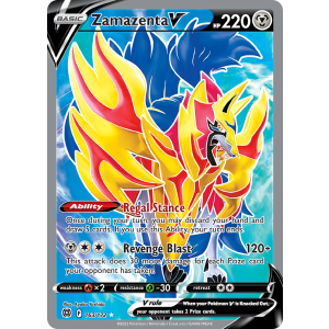 Rare Ultra Zamazenta V 163/172 Pokemon TCG Sword & Shield Brilliant Stars