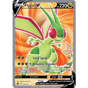 Rare Ultra Flygon V 164/172 Pokemon TCG Sword & Shield Brilliant Stars