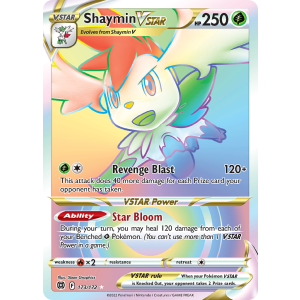 Rare Rainbow Shaymin VSTAR 173/172 Pokemon TCG Sword & Shield Brilliant Stars