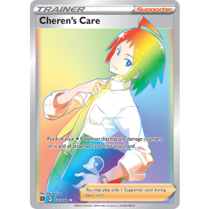 Rare Rainbow Cheren's Care 177/172 Pokemon TCG Sword & Shield Brilliant Stars