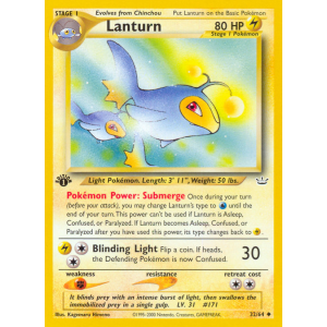 Lanturn 32/64 Pokemon TCG Neo Neo Revelation