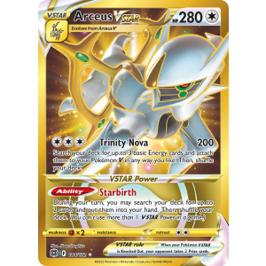 Rare Secret Arceus VSTAR 184/172 Pokemon TCG Sword & Shield Brilliant Stars