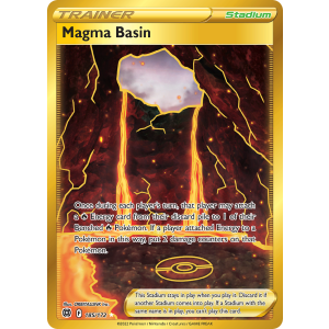 Rare Secret Magma Basin 185/172 Pokemon TCG Sword & Shield Brilliant Stars