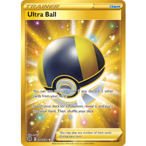 Rare Secret Ultra Ball 186/172 Pokemon TCG Sword & Shield Brilliant Stars