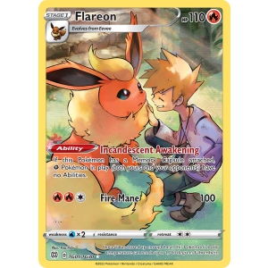 Trainer Gallery Rare Holo Flareon TG01/30 Pokemon TCG Sword & Shield Brilliant Stars Trainer Gallery