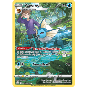 Trainer Gallery Rare Holo Vaporeon TG02/30 Pokemon TCG Sword & Shield Brilliant Stars Trainer Gallery