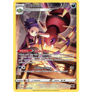 Trainer Gallery Rare Holo Ariados TG09/30 Pokemon TCG Sword & Shield Brilliant Stars Trainer Gallery